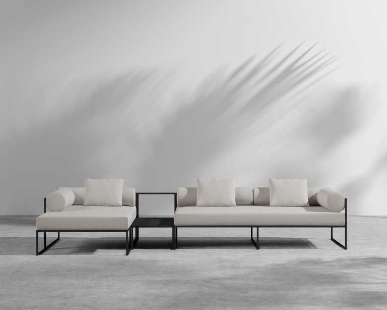 Everett Outdoor LHF Sectional Sofa - Palisades - Black Frame Everett Outdoor LHF Sectional Sofa - Palisades - Black Frame