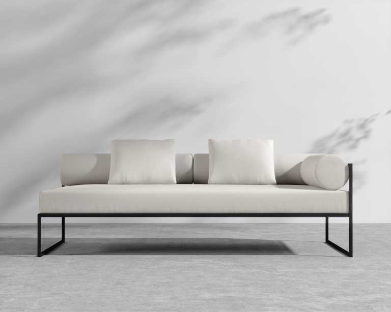 Everett Outdoor RHF 2-Seater Sofa - Palisades - Black Frame Everett Outdoor RHF 2-Seater Sofa - Palisades - Black Frame