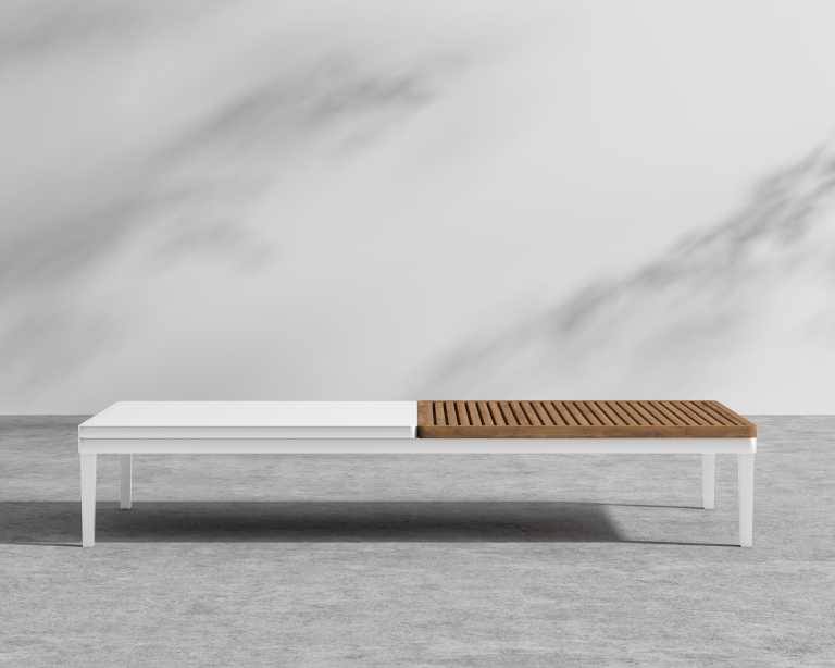 Outdoor Francis Coffee Table - White Frame Outdoor Francis Coffee Table - White Frame