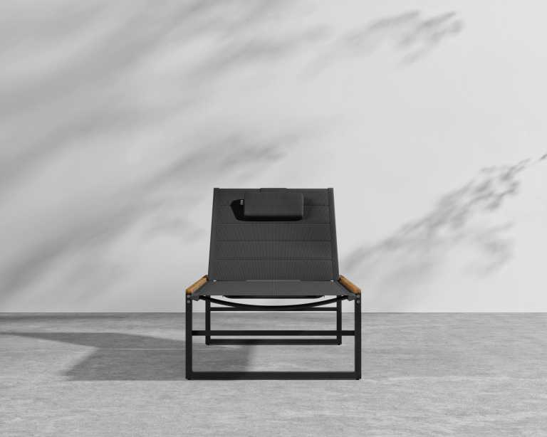 Linnea Outdoor Lounger - Black Linnea Outdoor Lounger - Black