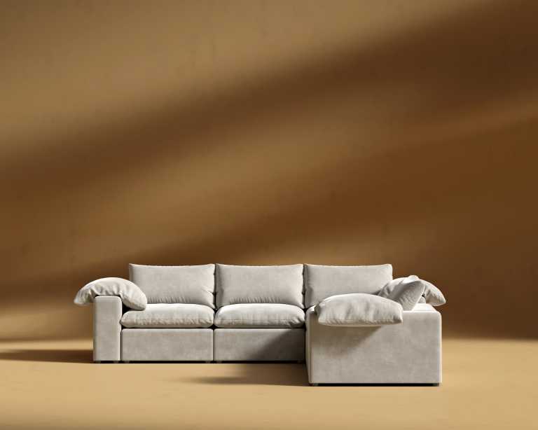 Nuvo_L_Sectional_Venice_Vegan_Suede - Latte