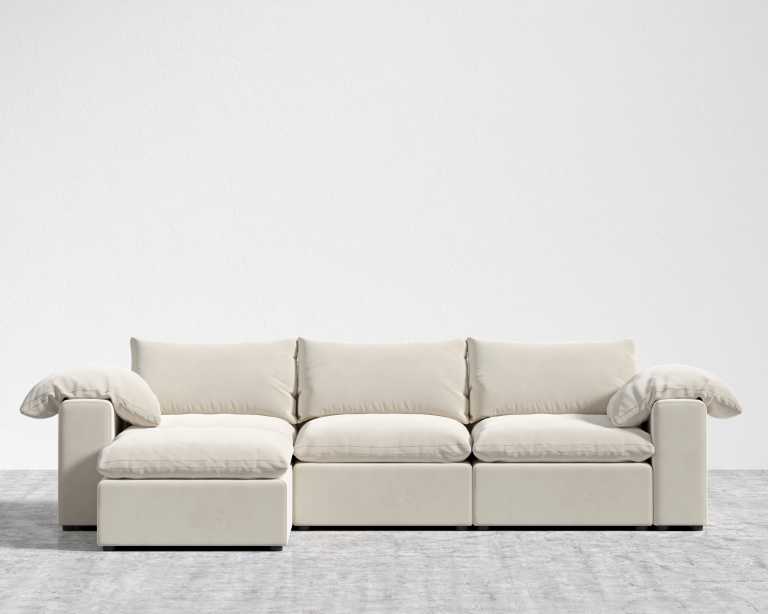 Nuvo_Sectional_Plush_Velvet - Cloud